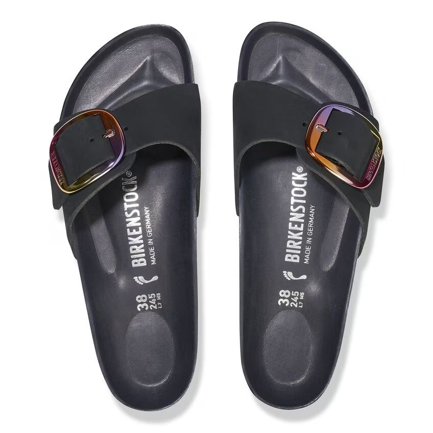 Madrid Big Buckle Nubuck Leather