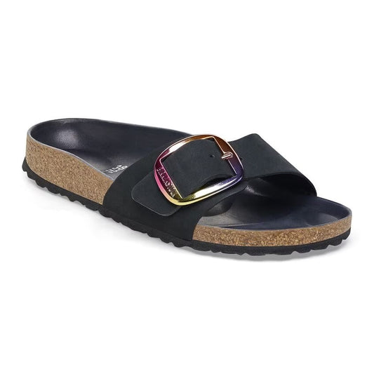 Madrid Big Buckle Nubuck Leather